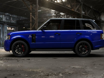 DIY Land Rover Range Rover wrapped in Gloss HX20000 Triton Blue automotive vinyl film HX20P005