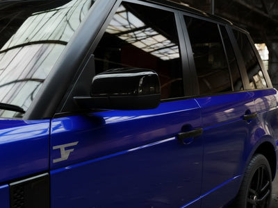 Land Rover Range Rover wrapped in Gloss HX20000 Triton Blue vinyl wrap HX20P005 detail