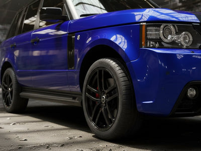 Land Rover Range Rover wrapped in Hexis Gloss HX20000 Triton Blue wrap film HX20P005