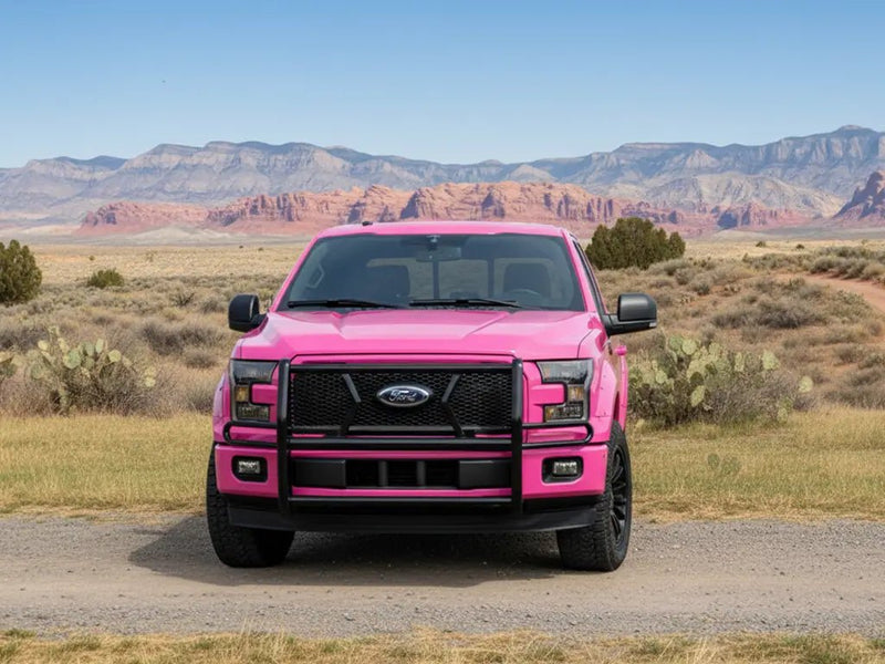 DIY Ford F-150 wrapped in Gloss HX20000 Candy Pink wrap film HX20PCAB