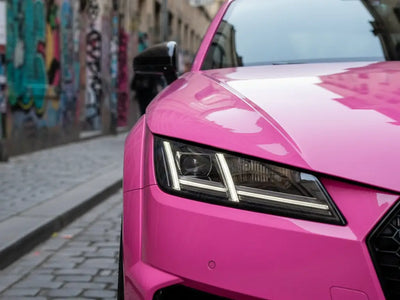 DIY Audi TT wrapped in Gloss HX20000 Candy Pink wrap film HX20PCAB