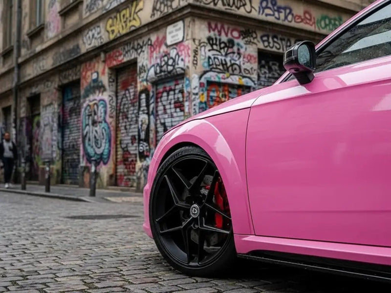 Audi RS wrapped in Gloss HX20000 Candy Pink vinyl wrap HX20PCAB