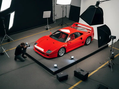 DIY Ferrari F40 wrapped in Gloss HX20000 Race Red car wrap film HX20R05B