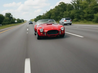 Shelby Cobra wrapped in Gloss HX20000 Race Red automotive vinyl film HX20R05B