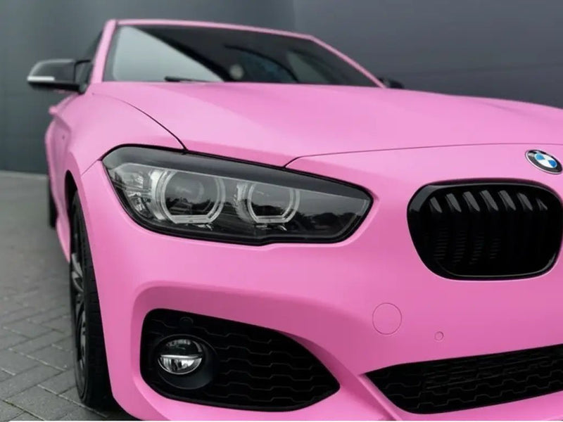 BMW 2 Series wrapped in Hexis Satin HX20000 Lady Pink restyling film HX20R11S