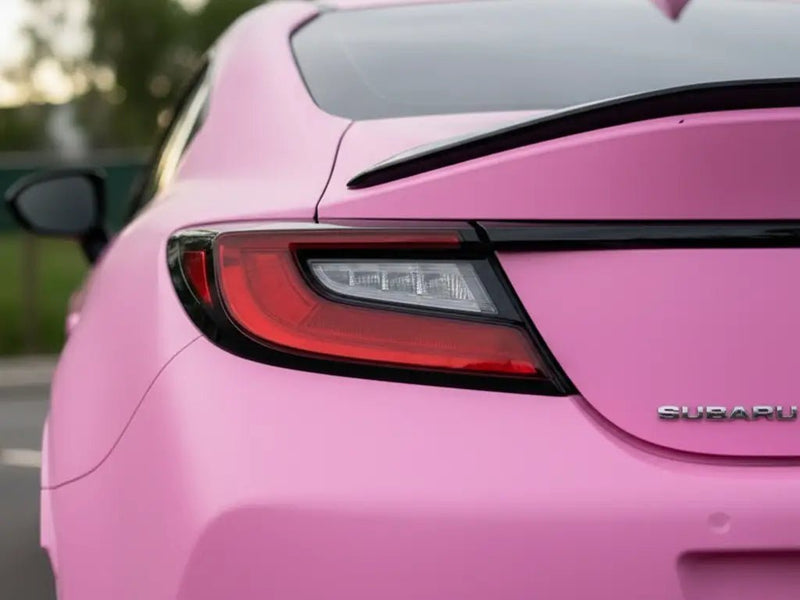 DIY Subaru BRZ wrapped in Satin HX20000 Lady Pink vinyl wrap HX20R11S