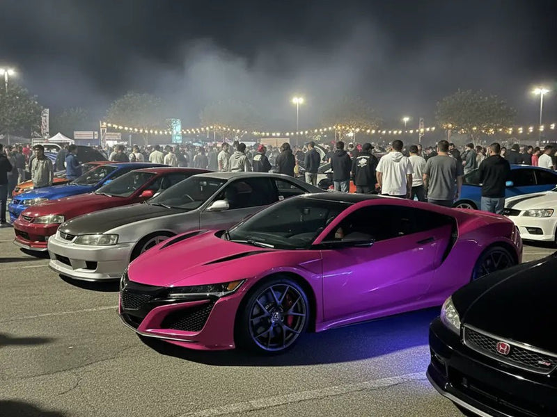 Acura NSX wrapped in Gloss HX20000 Pinkstar wrap film HX20R22B