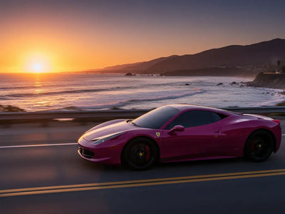 Ferrari 458 Italia wrapped in Gloss HX20000 Pinkstar automotive vinyl film HX20R22B