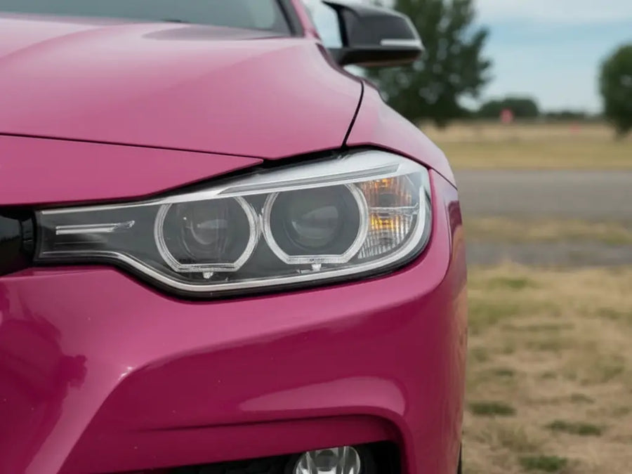 DIY BMW 4 Series wrapped in Gloss HX20000 Pinkstar vinyl wrap HX20R22B