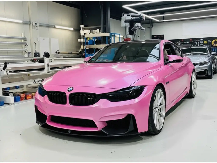 BMW 4 Series wrapped in Hexis Gloss HX20000 Jellybean Pink vinyl wrap HX20RDRB