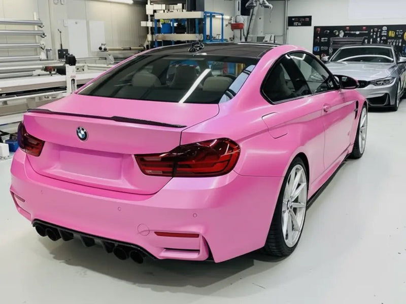 BMW M4 wrapped in Gloss HX20000 Jellybean Pink restyling film HX20RDRB