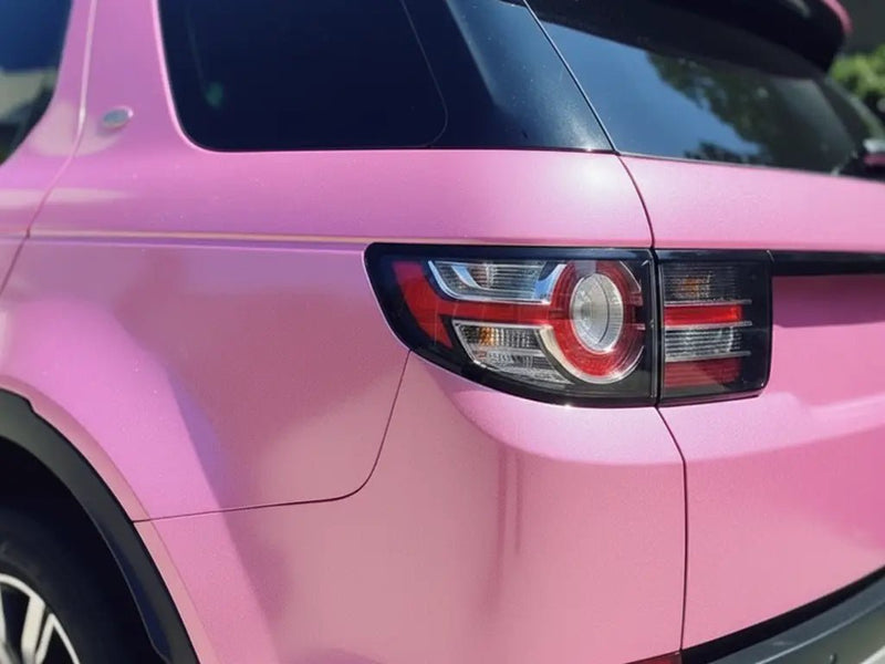 DIY Land Rover Range Rover wrapped in Gloss HX20000 Jellybean Pink automotive vinyl film HX20RDRB
