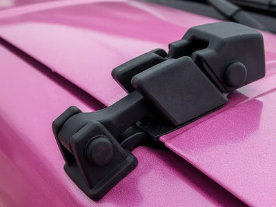 Jeep Wrangler wrapped in Hexis Gloss HX20000 Jellybean Pink restyling film HX20RDRB