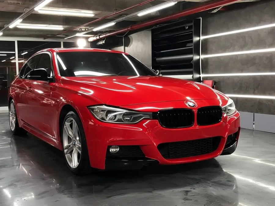 DIY BMW 3 Series wrapped in Gloss HX20000 Garnet Red car wrap film HX20RGRB