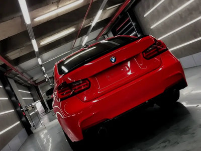 DIY BMW 3 Series wrapped in Gloss HX20000 Garnet Red vinyl wrap HX20RGRB