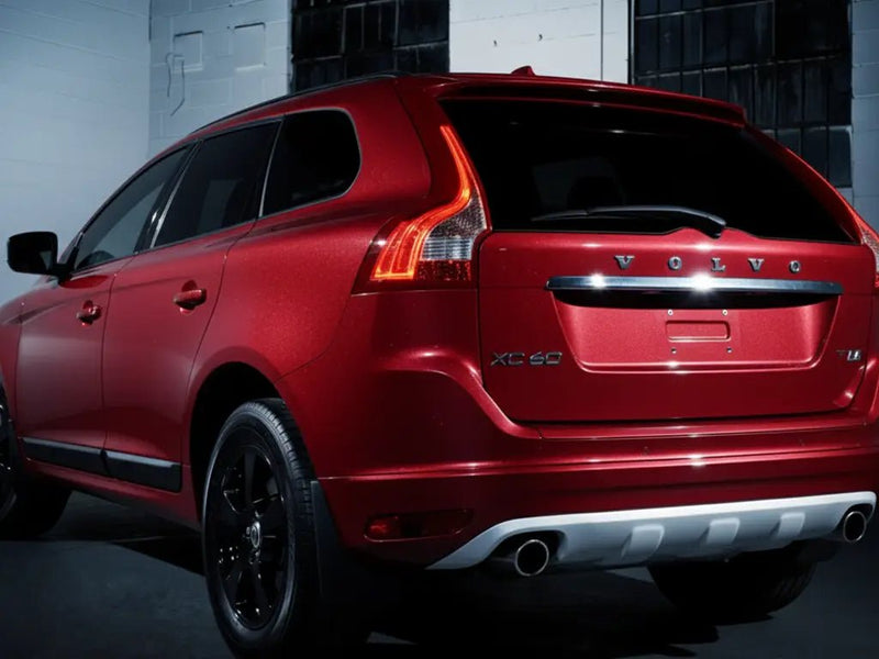 DIY Volvo XC60 wrapped in Gloss HX20000 Garnet Red car wrap film HX20RGRB