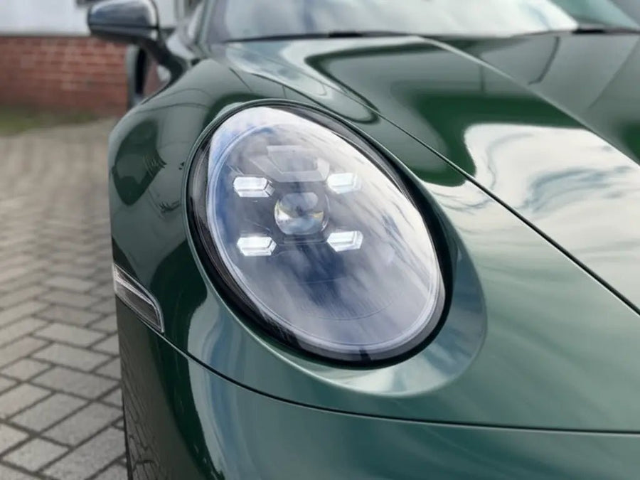 DIY Porsche 911 wrapped in Gloss HX20000 Sherwood Green automotive vinyl film HX20V14B