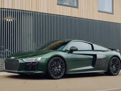 Audi R8 wrapped in Gloss HX20000 Sherwood Green automotive vinyl film HX20V14B