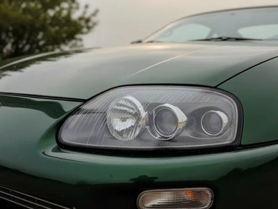Toyota Supra wrapped in Gloss HX20000 Sherwood Green vinyl wrap HX20V14B detail