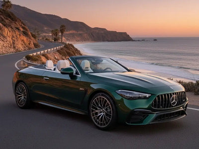 Mercedes-Benz AMG E-Class Cabriolet wrapped in Hexis Gloss HX20000 Sherwood Green car wrap film HX20V14B