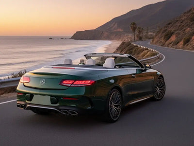 Mercedes-Benz E-Class Cabriolet wrapped in Hexis Gloss HX20000 Sherwood Green vinyl wrap HX20V14B
