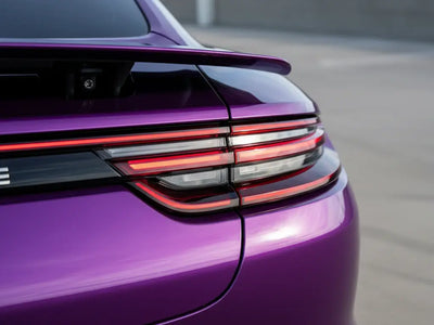 Porsche 911 wrapped in Gloss HX20000 Damask Violet automotive vinyl film HX20V18B