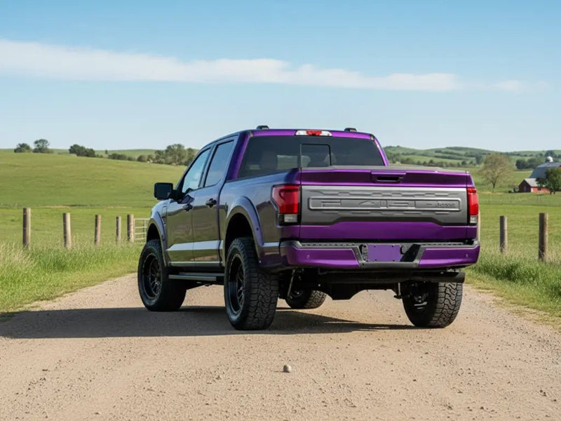 Ford F-150 wrapped in Gloss HX20000 Damask Violet restyling film HX20V18B