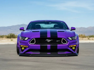 Ford Mustang GT wrapped in Gloss HX20000 Damask Violet restyling film HX20V18B