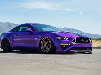 Ford Mustang wrapped in Gloss HX20000 Damask Violet car wrap film HX20V18B