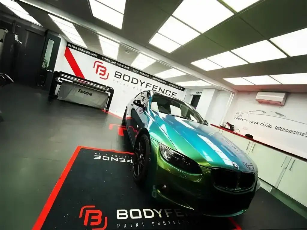 BMW 3 Series wrapped in Hexis None HX20000 catch all restyling film HX20V19B
