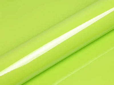 Color swatch of Hexis HX20000 Gloss Toxic Green Vinyl Wrap HX20V24B