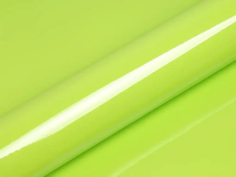 Color swatch of Hexis HX20000 Gloss Toxic Green Vinyl Wrap HX20V24B