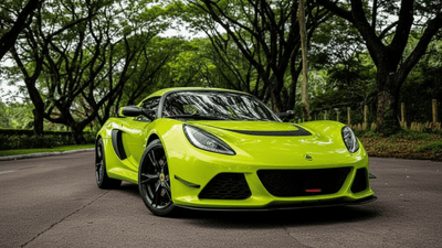 Lotus Exige wrapped in Gloss HX20000 Toxic Green vinyl wrap HX20V24B