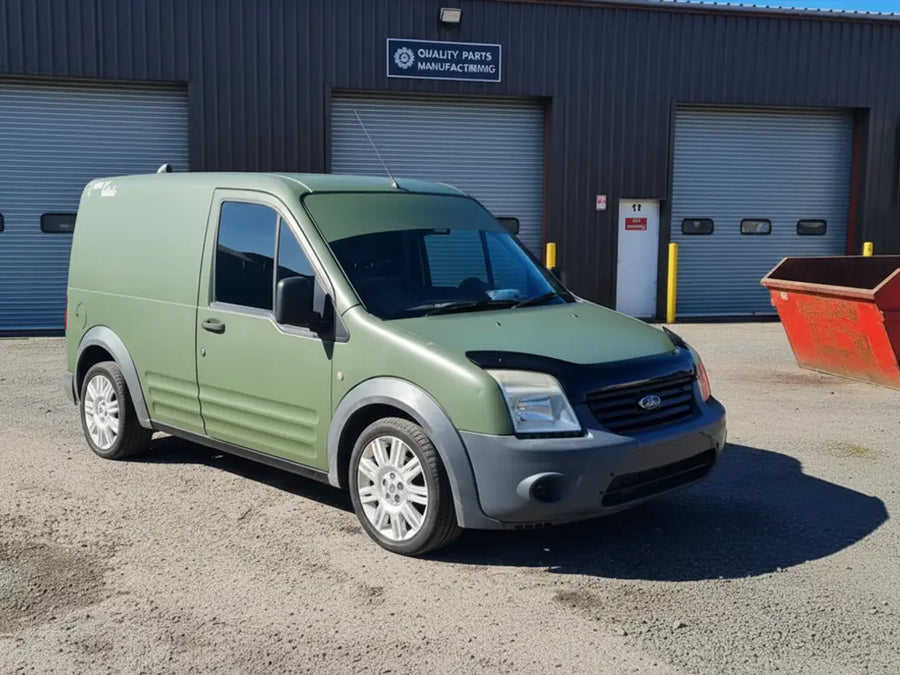Ford Transit Connect wrapped in Hexis Satin HX20000 Hercules Green wrap film HX20V28S