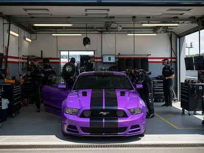 Ford Mustang wrapped in Gloss HX20000 Goddess Purple wrap film HX20V44B