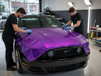 Ford Mustang wrapped in Gloss HX20000 Goddess Purple vinyl wrap HX20V44B