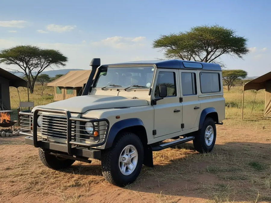 Land Rover Defender wrapped in Matte HX20000 Adventure Green vinyl wrap HX20VAVM