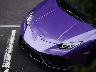 DIY Lamborghini Huracán wrapped in Gloss HX20000 Byzantine Violet restyling film HX20VBYB