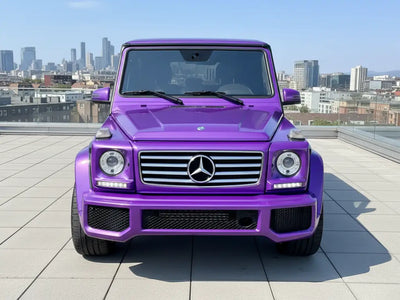 DIY Mercedes-Benz G-Class wrapped in Gloss HX20000 Byzantine Violet restyling film HX20VBYB