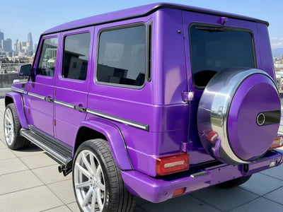Mercedes-Benz G-Class wrapped in Gloss HX20000 Byzantine Violet vinyl wrap HX20VBYB detail
