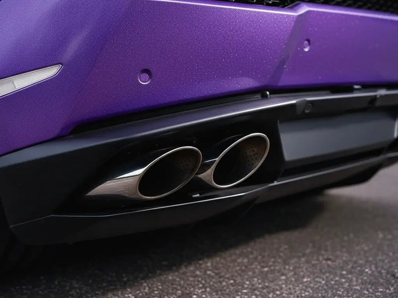 Lamborghini Aventador wrapped in Hexis Gloss HX20000 Byzantine Violet automotive vinyl film HX20VBYB