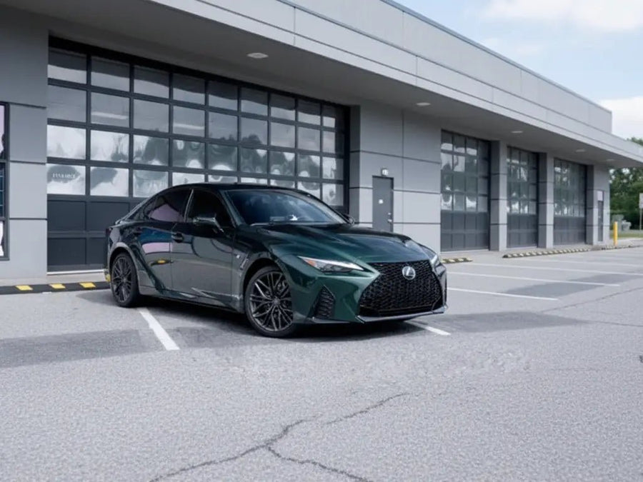 DIY Lexus IS wrapped in Gloss HX20000 Scottish Green wrap film HX20VECB