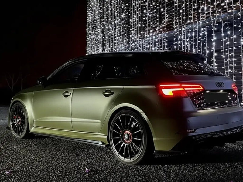 Audi RS4 Avant wrapped in Hexis Matte HX20000 Military Green wrap film HX20VMIM