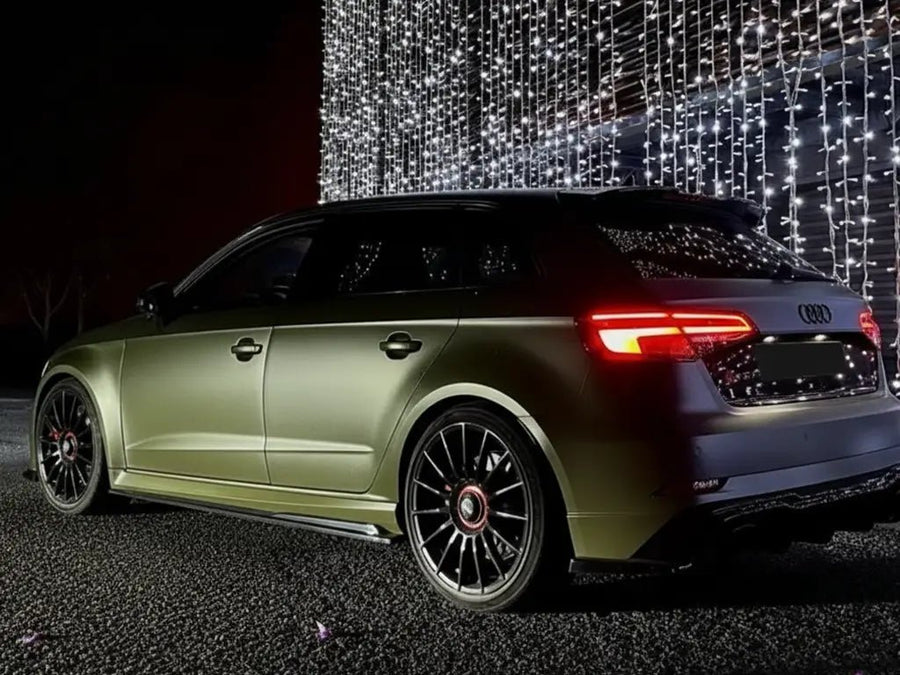 Audi RS4 Avant wrapped in Hexis Matte HX20000 Military Green wrap film HX20VMIM