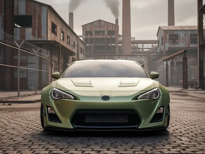 DIY Scion FR-S wrapped in Satin HX20000 Naiade Green car wrap film HX20VNAS