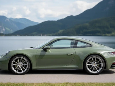DIY Porsche 911 wrapped in Gloss HX20000 Olive Green restyling film HX20VFAB
