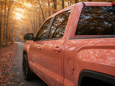 GMC Sierra wrapped in Hexis SuperGloss HXONE™ Phoenix Ocher restyling film HXONE301