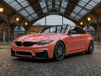 BMW M4 wrapped in Super Gloss HXONE™ Phoenix Ocher car wrap film HXONE301