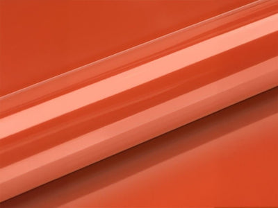 Color swatch of Hexis HXONE Super Gloss Sunrise Orange Vinyl Wrap HXONE302