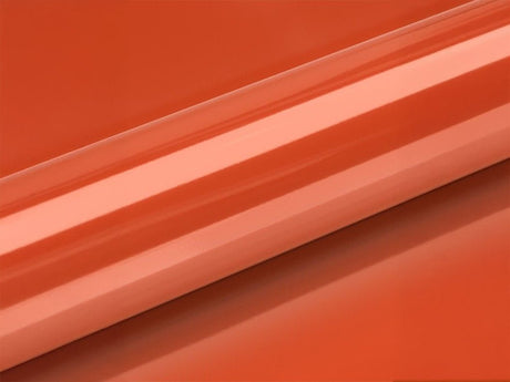 Color swatch of Hexis HXONE Super Gloss Sunrise Orange Vinyl Wrap HXONE302